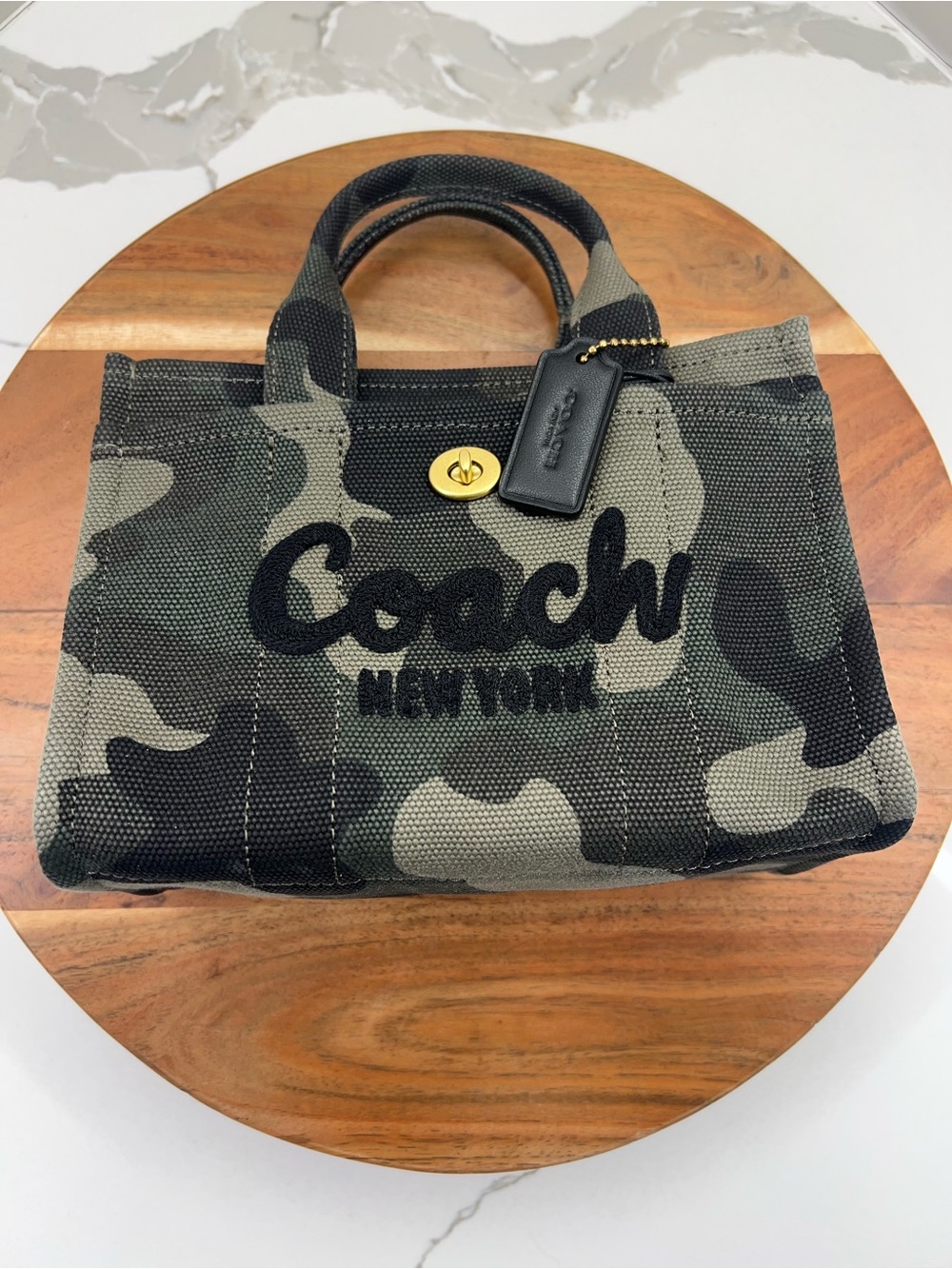 ⭐️NWT⭐️  Coach Camo Print Canvas Small Cargo Tote 20